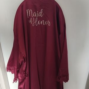 Maid of honor silk robe from etsy